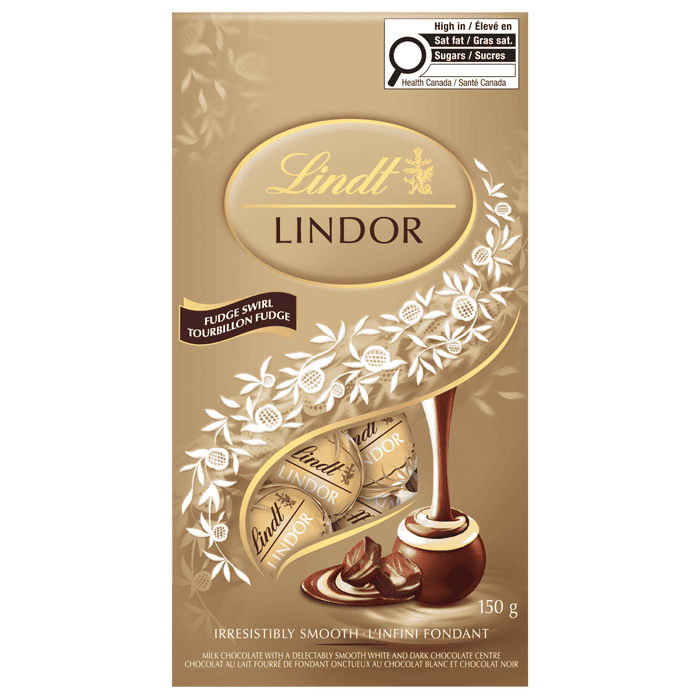Lindt LINDOR Fudge Swirl Chocolate Truffles Bag, 150g
