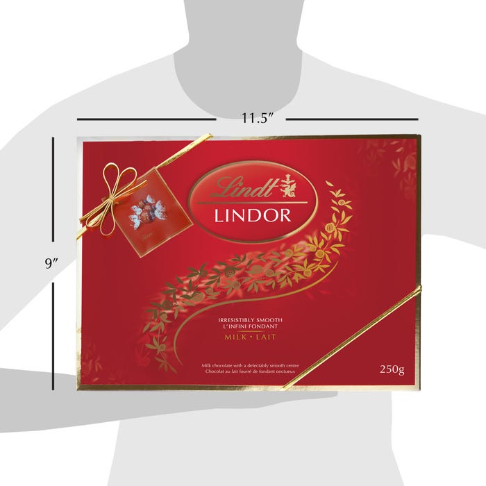 Lindt LINDOR Prestige Milk Chocolate Truffles Gift Box, 250g