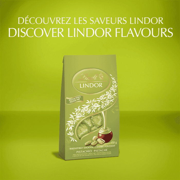 Lindt LINDOR Pistachio Milk Chocolate Truffles Bag, 150g