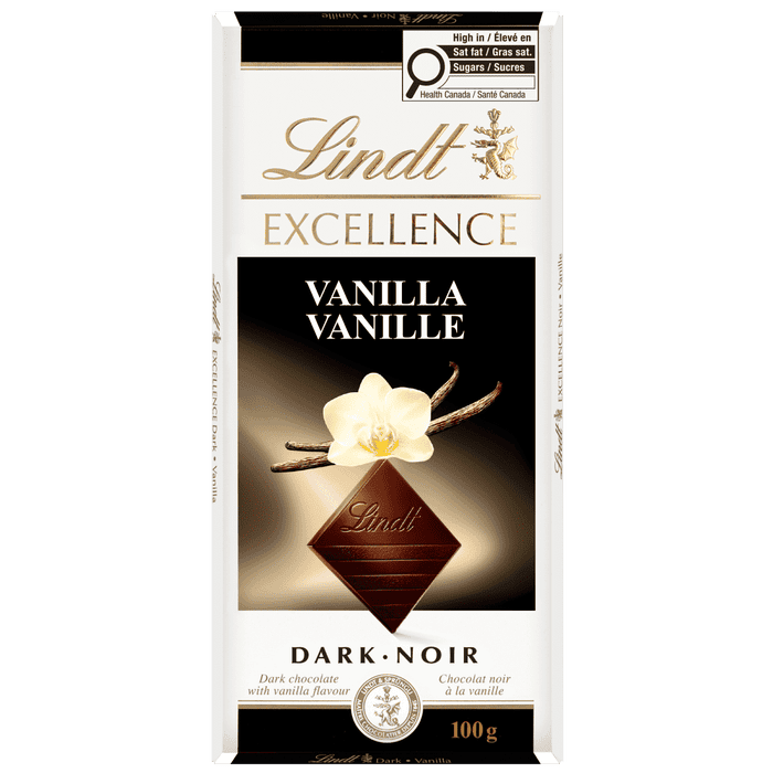 Lindt EXCELLENCE Dark Chocolate Vanilla Bar, 100g