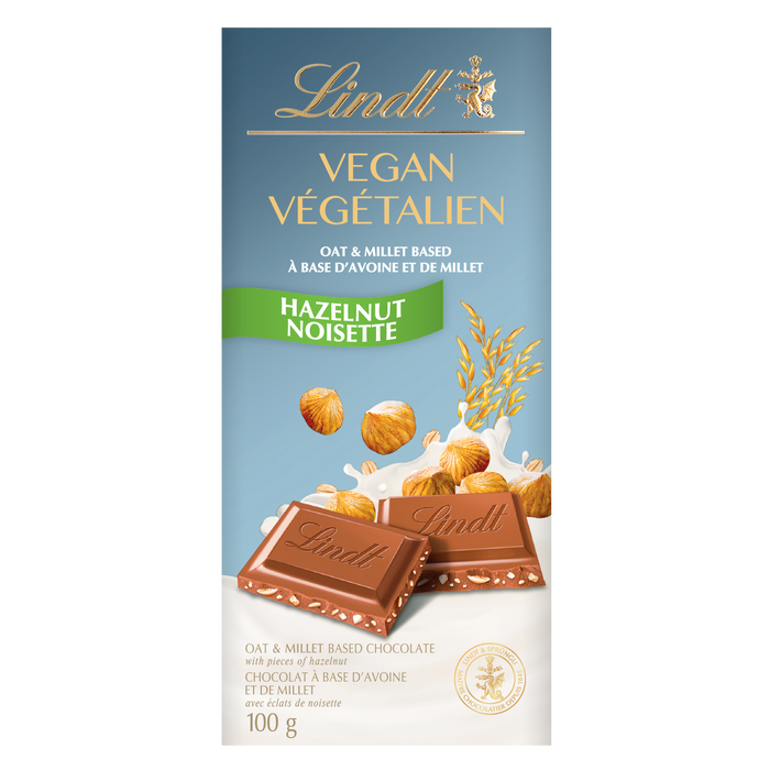 Lindt Vegan Hazelnut Chocolate Bar, 100g