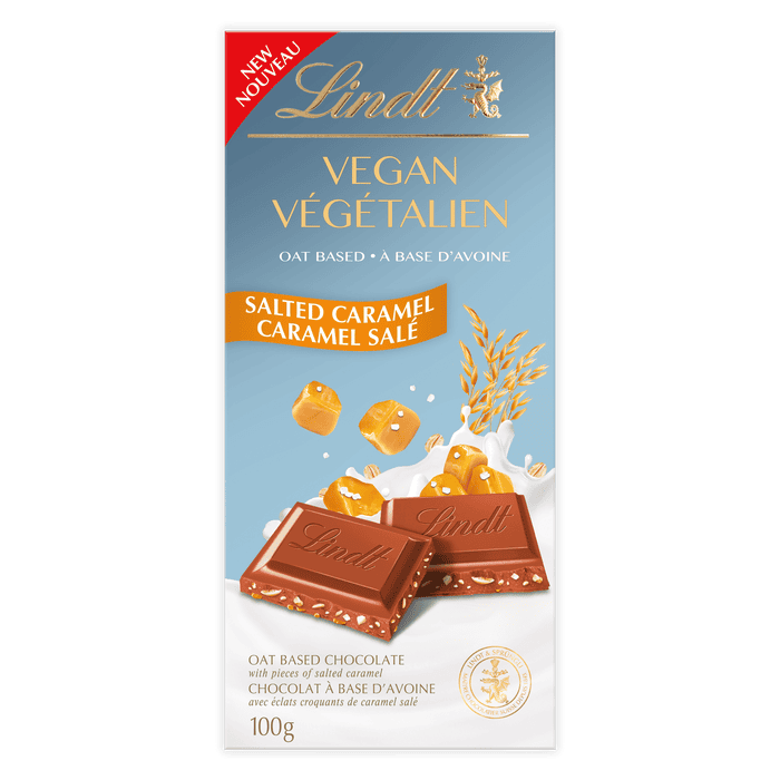 Lindt Vegan Salted Caramel Chocolate Bar, 100g