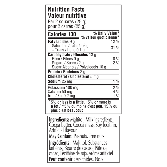 Lindt No Sugar Added Milk Chocolate Bar, 100g