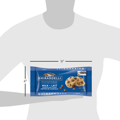 GHIRARDELLI Milk Chocolate Baking Chips Bag, 326g