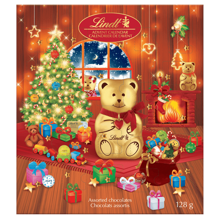Lindt TEDDY Assorted Milk Chocolate Advent Calendar, 128g
