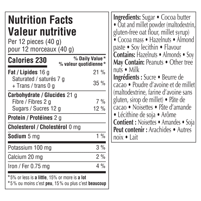 Lindt Vegan Hazelnut Chocolate Bar, 100g