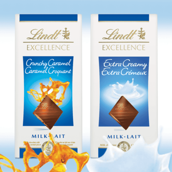 Lindt EXCELLENCE Crunchy Caramel Milk Chocolate Bar, 100g