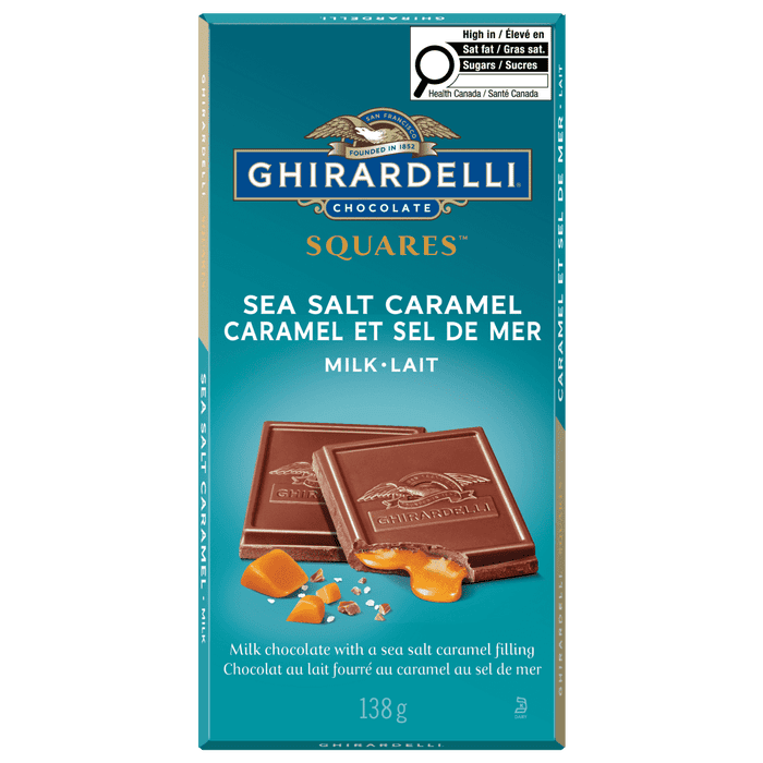 GHIRARDELLI Milk Chocolate Caramel Sea Salt Bar, 138g