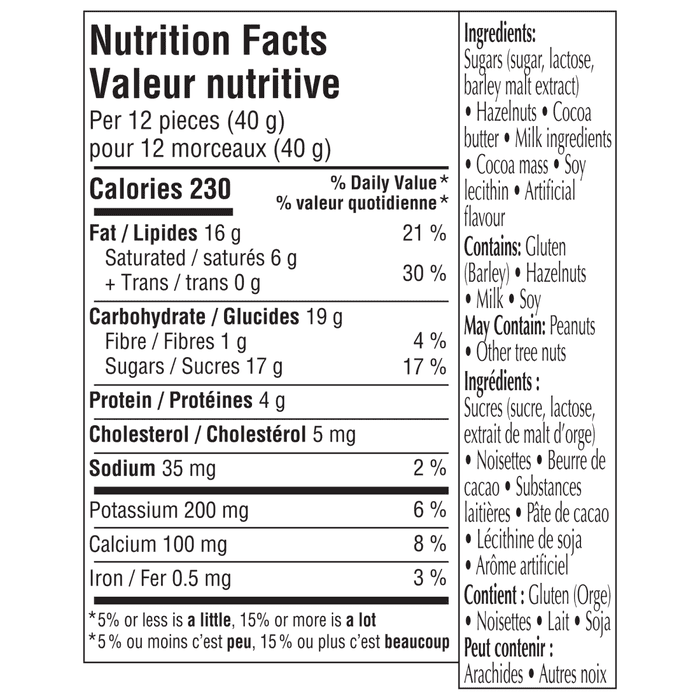 Lindt SWISS CLASSIC Hazelnut Milk Chocolate Bar, 100g
