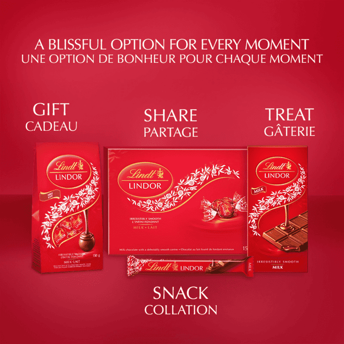 Lindt LINDOR Milk Chocolate Truffles Box, 156g