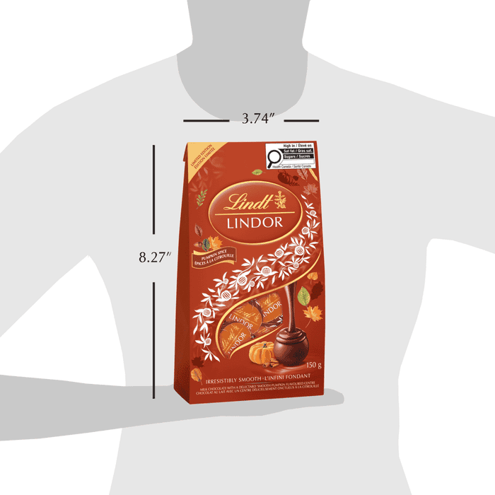 Lindt LINDOR Pumpkin Spice Truffles Bag, 150g
