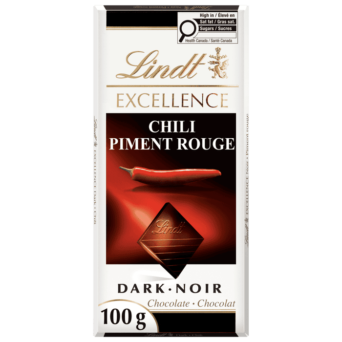 Lindt EXCELLENCE Chili Dark Chocolate Bar, 100g