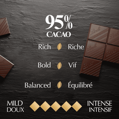 Lindt EXCELLENCE 95% Cacao Dark Chocolate Bar, 80g
