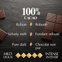 Lindt EXCELLENCE 100% Cacao Dark Chocolate Bar, 50g