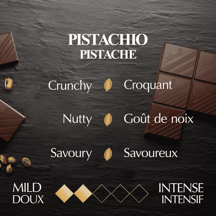 Lindt EXCELLENCE Pistachio Dark Chocolate Bar, 100g