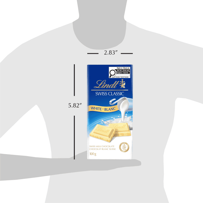Lindt SWISS CLASSIC White Chocolate Bar, 100g