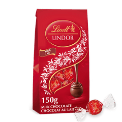 Lindt LINDOR Milk Chocolate Truffles Bag, 150g