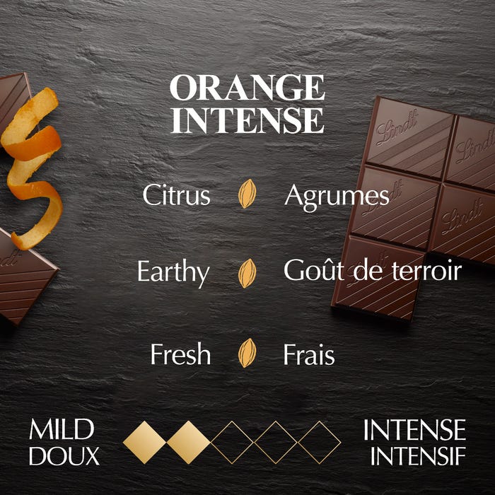 Lindt EXCELLENCE Orange Intense Dark Chocolate Bar, 100g
