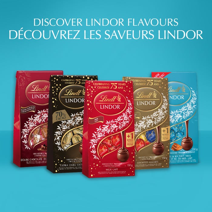 Lindt LINDOR Milk Caramel Sea Salt Chocolate Truffles Bag, 150g