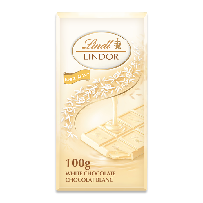 Lindt LINDOR White Chocolate Bar, 100g