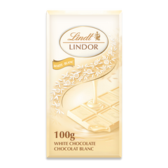 Lindt LINDOR White Chocolate Bar, 100g